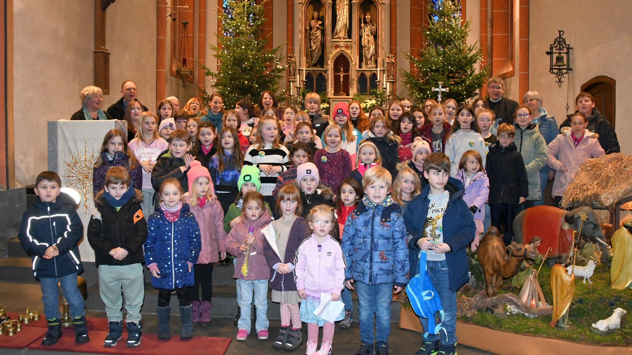 65 Kinder sind zum ersten Kinderchortag des Pastoralen Raums Lebach gekommen.