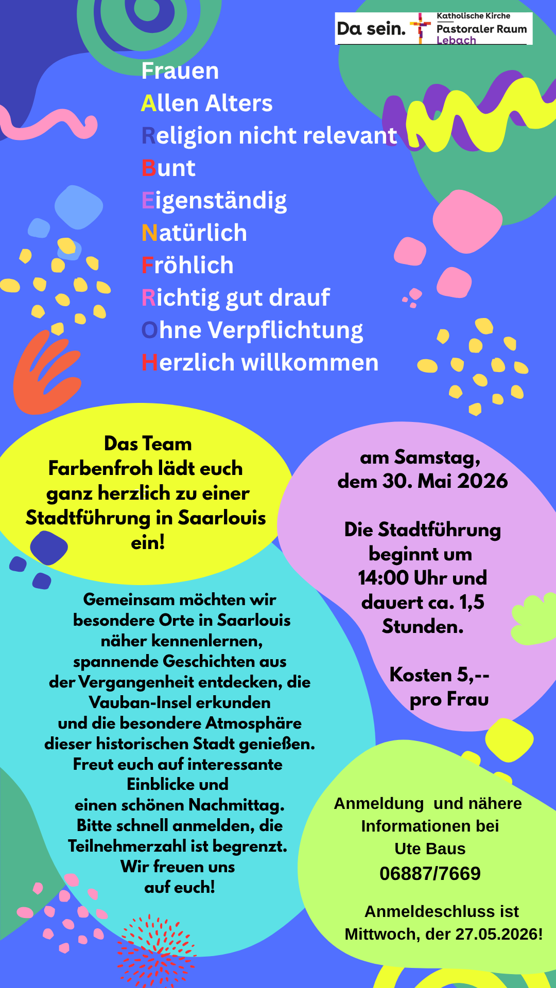 Einladung Team Farbenfroh zur Stadtführung