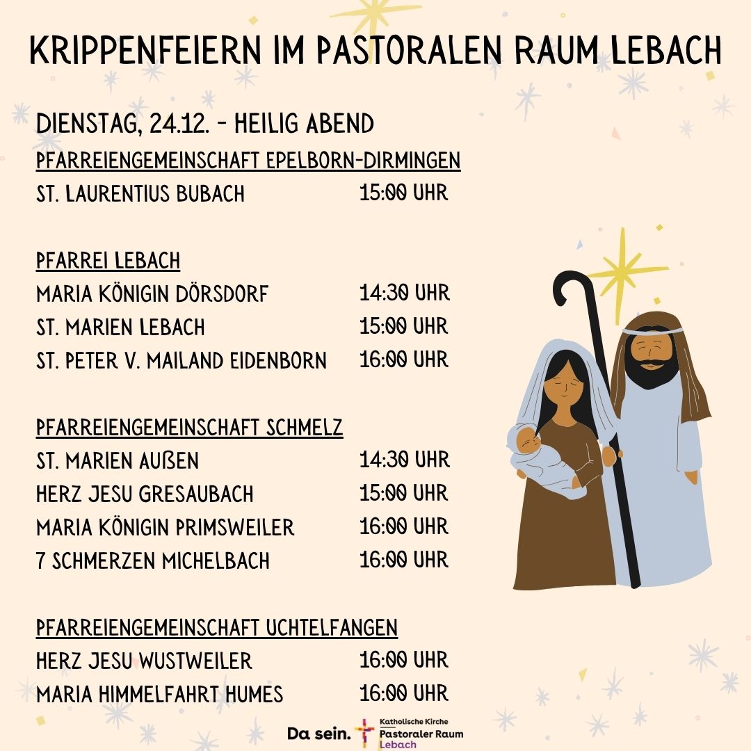 Kinderkrippenfeiern im Pastoralen Raum Lebach2024