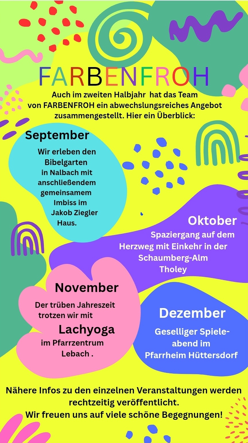 Team Farbenfroh lädt zu Aktionen im zweiten Halbjahr ein (c) cc Team Farbenfroh lädt zu Aktionen im zweiten Halbjahr ein