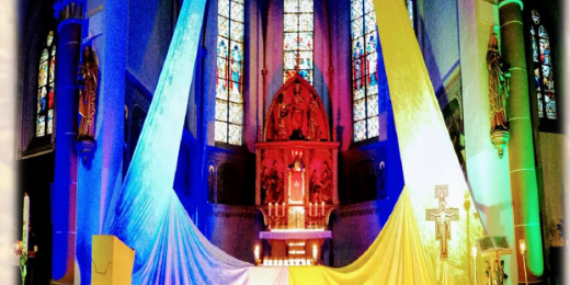 bunte Tücher, Kerzenlicht