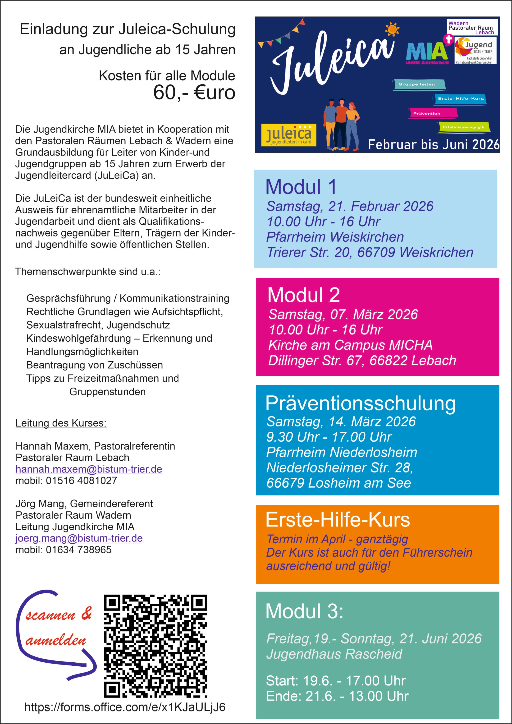 JuLeiCa Februar-Juni 2026