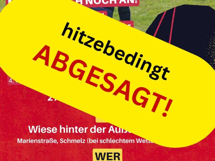 1. Außener Sacklochmeisterschaft hitzebedingt ABGESAGT!