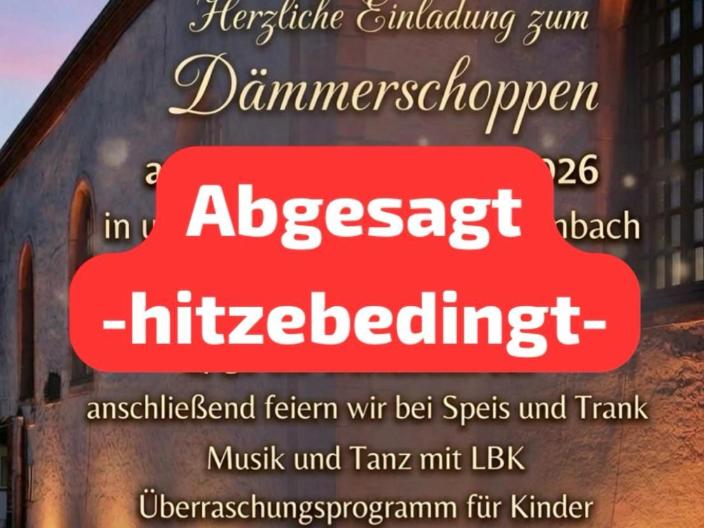 Absage Dämmerschoppen