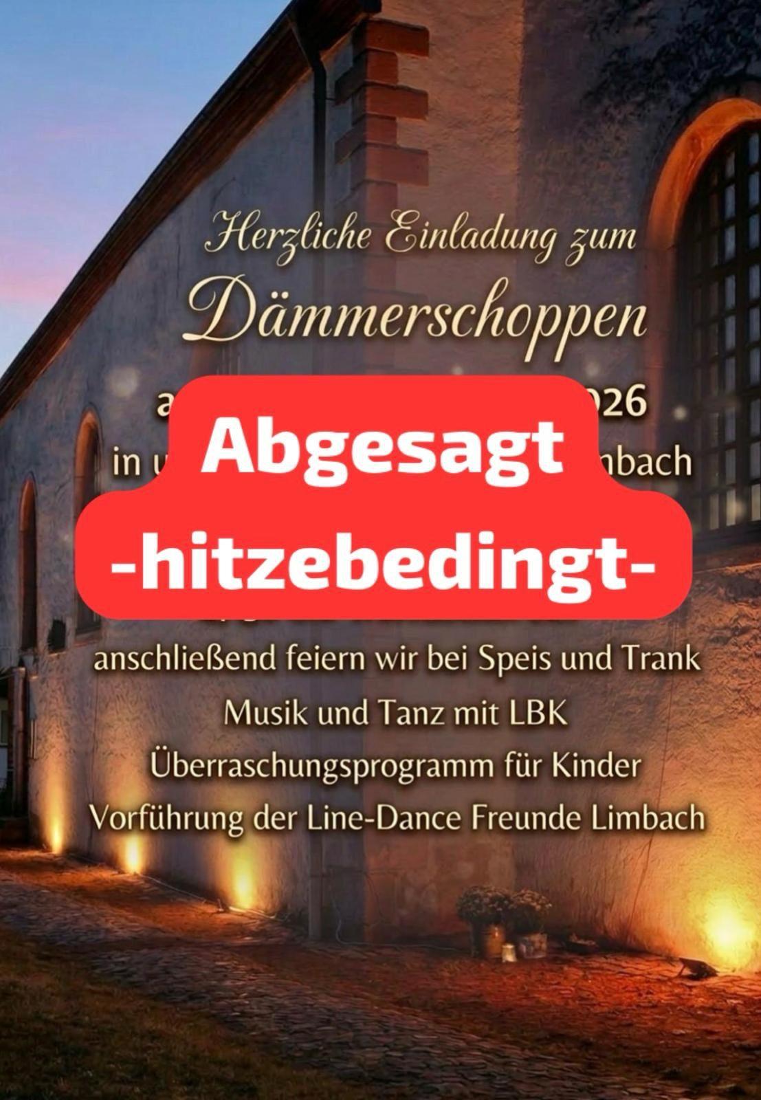 Absage Dämmerschoppen