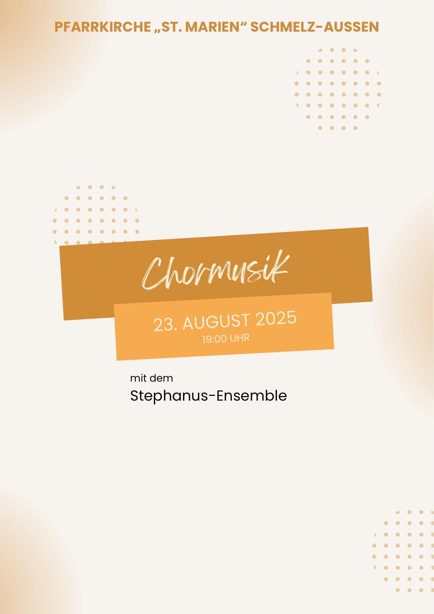 Chormusik und Soirée in Außen