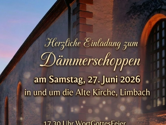Einladung Dämmerschoppen in Limbach Alte Kirche